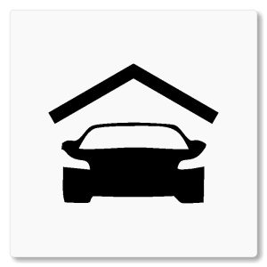 Garage, 80x80mm, bílá, Nevada